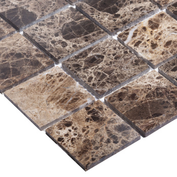 Мозаика натуральный мрамор Starmosaic Classic 48x48 Dark Emperador Polished (jmst055) 305x305x4 шт