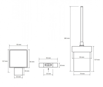 Ёршик для унитаза Bemeta Nero 135013010 черный матовый