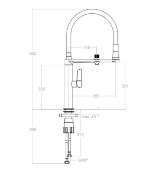 Смеситель для кухни Ramonsoler Kitchen с подключением фильтра питьевой воды с магнитным держателем 898801мс 898801MC