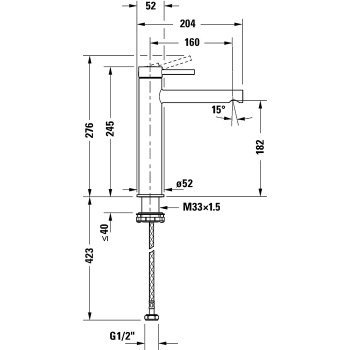 Смеситель для раковины Duravit Circle L CE1030002C10 хром
