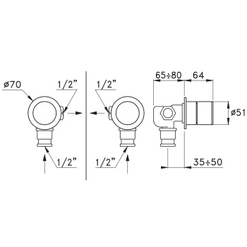 Угловой кран Stella Bamboo 0/152, хром BT 01101 CR00