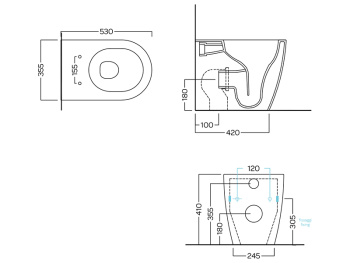 Унитаз напольный Hatria Futura Y9B901