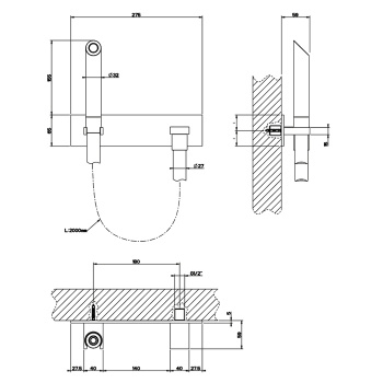 Душевой гарнитур Gessi 32961.031 Chrome