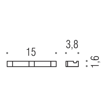 Крючок тройной Colombo MiniQ чёрный матовый CD137.NM