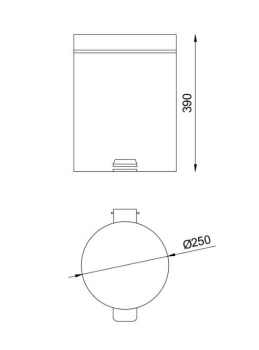 Ведро Nofer с педалью 12 л. 09100.12.W белое