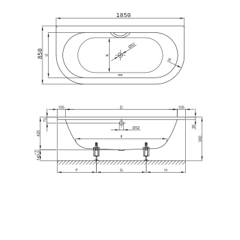 Стальная ванна Bette Starlet 185x85 8320-000 PLUS
