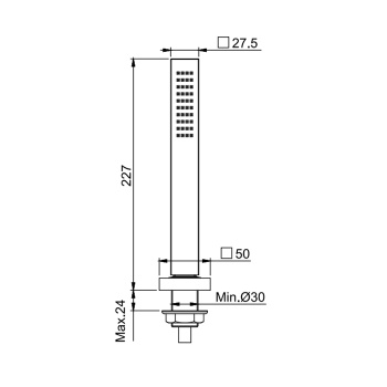 Ручной душ Fima Carlo Frattini Set Doccia на борт ванны, на 1 отверстие, шланг 150, чёрный матовый F2196NS
