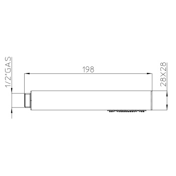 Bossini Zen Ручной душ, цвет: черный матовый B00250.073