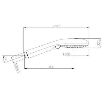 Bossini Syncronia Ручной душ Ø10см., 3 режима, цвет: хром B00805.030