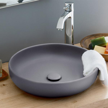 Раковина накладная Cielo Shui SHBA45 BR 45 см серый