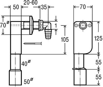 Сифон для стиральной или посудомоечной машин Viega 452452 белый