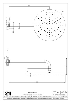 Верхний душ Gessi Inciso 58248.726 Warm Bronze Brushed PVD