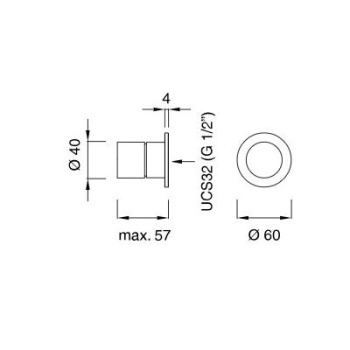 Cмеситель для ванны CEA Design Innovo TRM 13 L с термостатом сталь