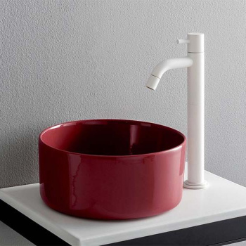 Раковина накладная Cielo Shui Comfort MILAT CO 25 см красный