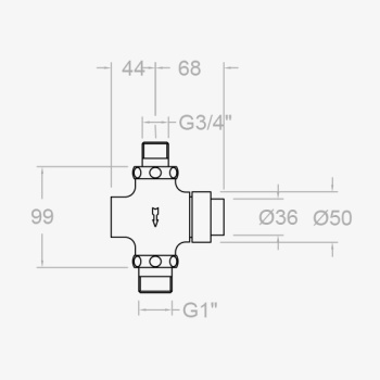 Порционный кран Ramonsoler Solestop для писуара 745602