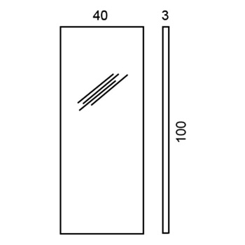 Зеркало в раме Colombo Gallery 40х100см хром B2040.CR