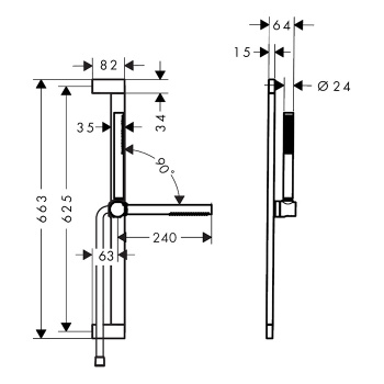 HG Pulsify Душевой набор 100 1jet EcoSmart+ с душевой штангой 65 см, матовый белый