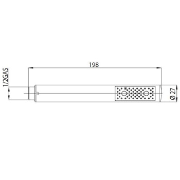 Bossini Zen Ручной душ, металлический, цвет: хром B00250.030