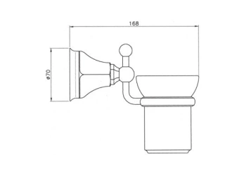 Nicolazzi Accessori Classica 1488CR Стакан подвесной, цвет: хром, белый