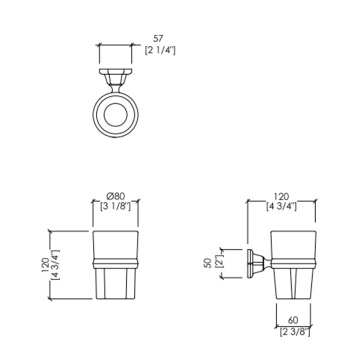 Стакан подвесной Devon&Devon Old Navy хром MIL609CR