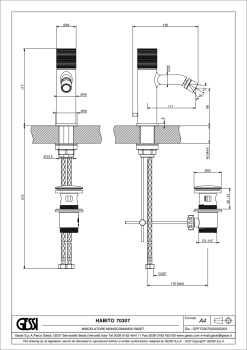 Смеситель для биде Gessi Habito 70307.149 Finox Brushed Nickel