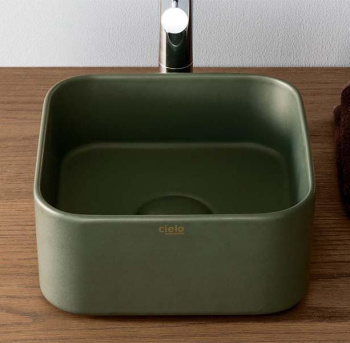 Раковина накладная Cielo Shui Comfort MILAQ AG 25 см зеленый