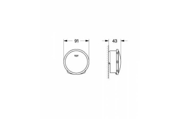 Наливной, сливной и переливной гарнитур GROHE Talentofill, внешняя часть, никель матовый 19952EN0