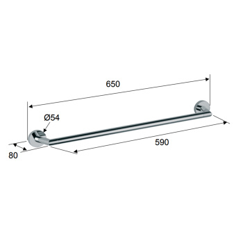 Держатель полотенец Daniel Accessori Bagno Hilton 60 хром HIPS975