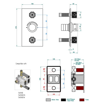 Смеситель для душа THG Nihal Porcelaine Ivoire U2N-F30-5400BE soft gold