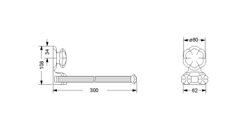 Держатель для полотенец Jorger Florale Crystal 600.00.012.000 chrome