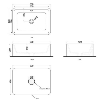 Раковина накладная Cielo Shui Comfort SHLAA6020 AG 60 см зеленый