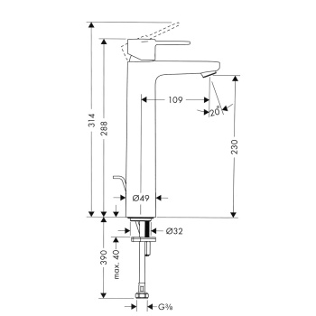 Cмеситель для раковины Hansgrohe 71575000
