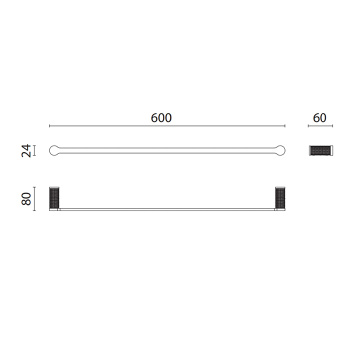 Полотенцедержатель Oasis Defile 600 хром 0AGD004CR