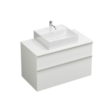 Burgbad  Eqio Комплект мебели 1000х550х600 мм с крам.умыв. квадратным, цвет белый, с 1 отв под смес., 2 ящика, ручки G0252, цвет: белый матовый SGUP100F2009GO252C0001*1