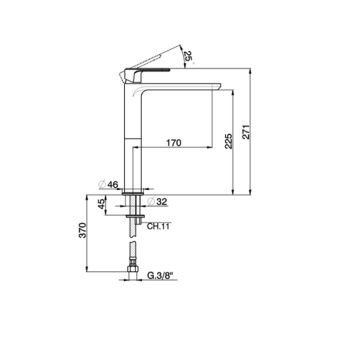 Смеситель для раковины Cisal Lineaviva LV0035402F никель