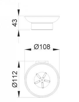 Мыльница настенная Nofer Santorini 16340.B