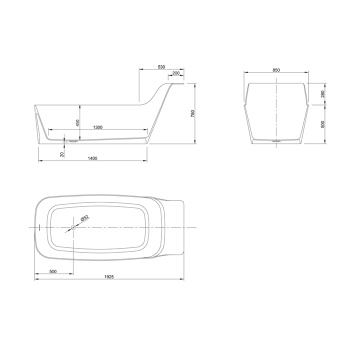 Ванна из искусственного камня KNIEF Pride 192.5x85 0600-070-01