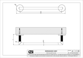 Полотенцедержатель Gessi Ingranaggio 63897.707 Black Metal Brushed PVD