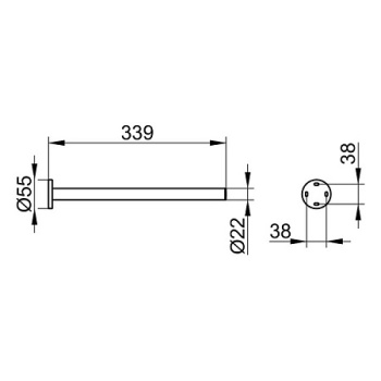 Полотенцедержатель Keuco Plan 14923010000 хром