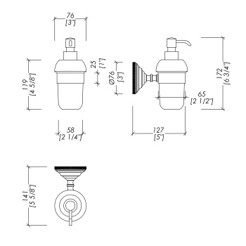 Дозатор для жидкого мыла Devon&Devon Diamond светлое золото WHD530OTBI