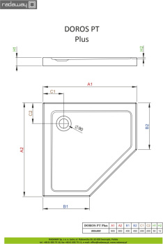 Душевой поддон Radaway Doros Plus PT SDRPTP8080-01