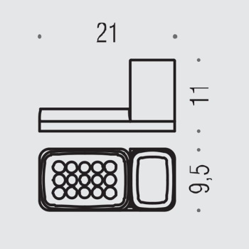 Мыльница со стаканом Colombo Time подвесная, хром/матовое стекло W4272.CR-VAN