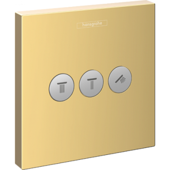 ВПереключатель потоков Hansgrohe ShowerSelect 15764990 для душа, полированное золото