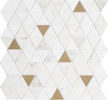 Мозаика M8GZ Allmarble Wall Statuario Satin Mosaico Tria 40х43
