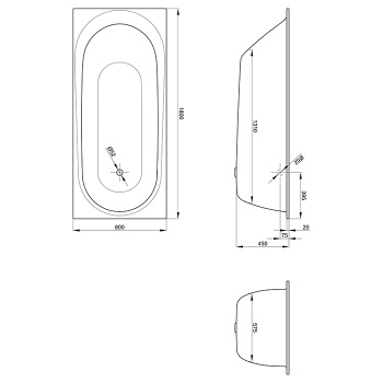 Стальная ванна Bette Comodo 180x80 1641-000 PLUS