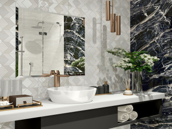 Керамическая плитка Eletto Ceramica Gala Ivory Geometry Decor 24.2x70 см 587842006