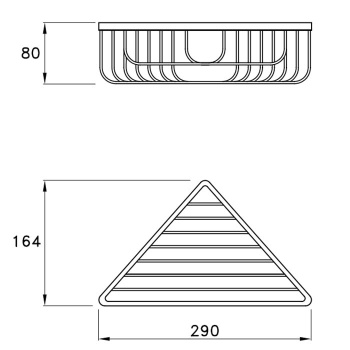 Подвесная полочка-решетка угловая Stella Lucilla 1001 хром LL 10031 CR00