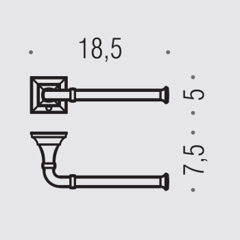 Держатель туалетной бумаги Colombo Portofino DX, хром B3208D.CR