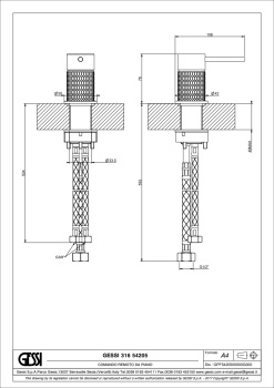 Рычаг удаленного управления Gessi Gessi316 54205.707 Black Metal Brushed PVD