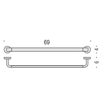 Полотенцедержатель Colombo Nordic 69см хром B5211.CR